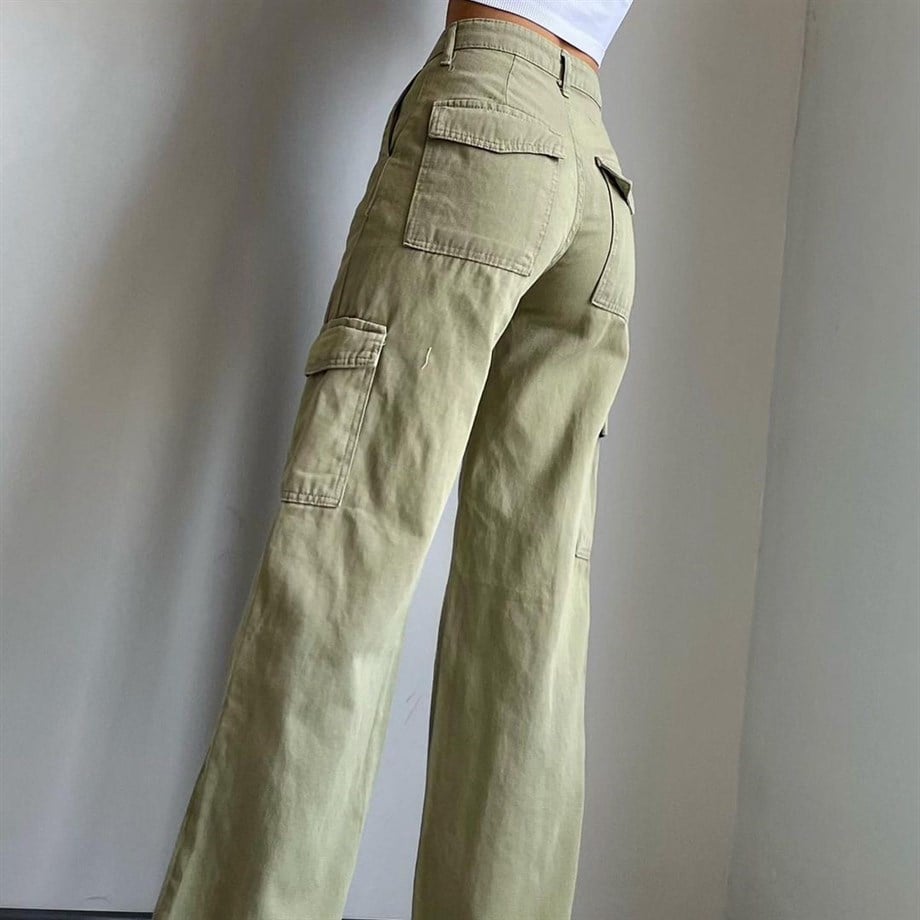 Kargo Cepli Haki Yeşil Pantolon