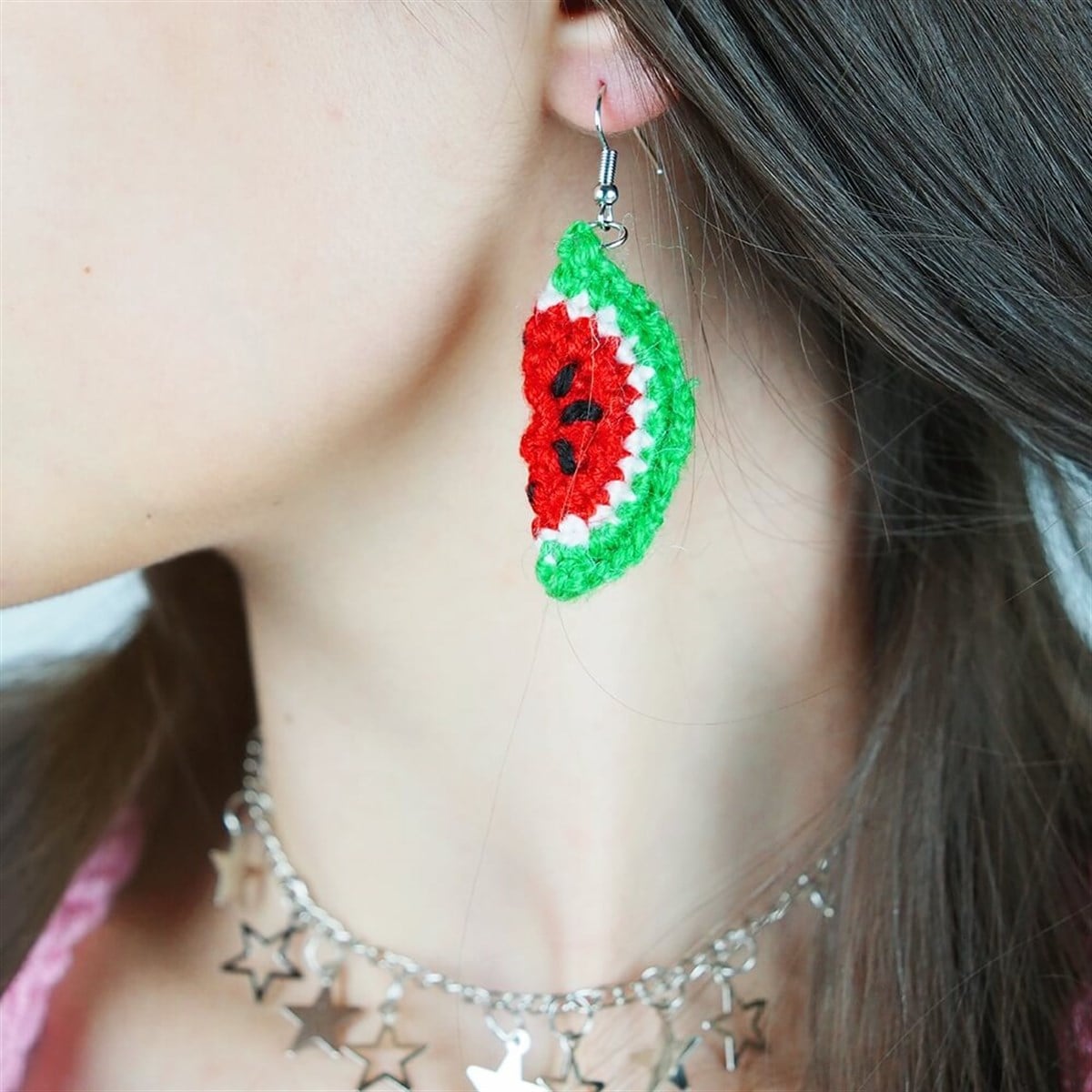 Karpuz Küpe I Handmade
