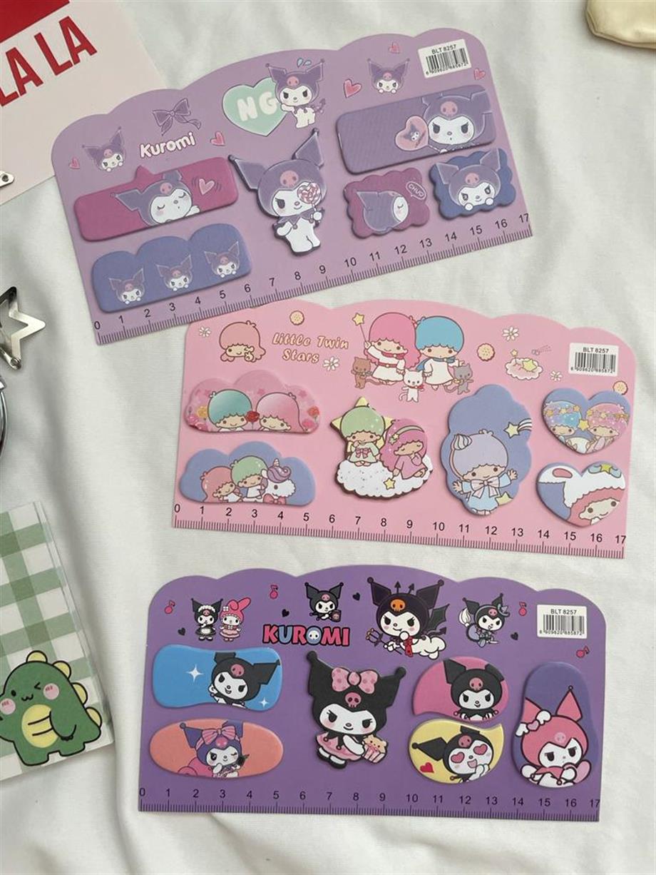 Kawaii Cetvel Detaylı Yapışkanlı Postit Seti