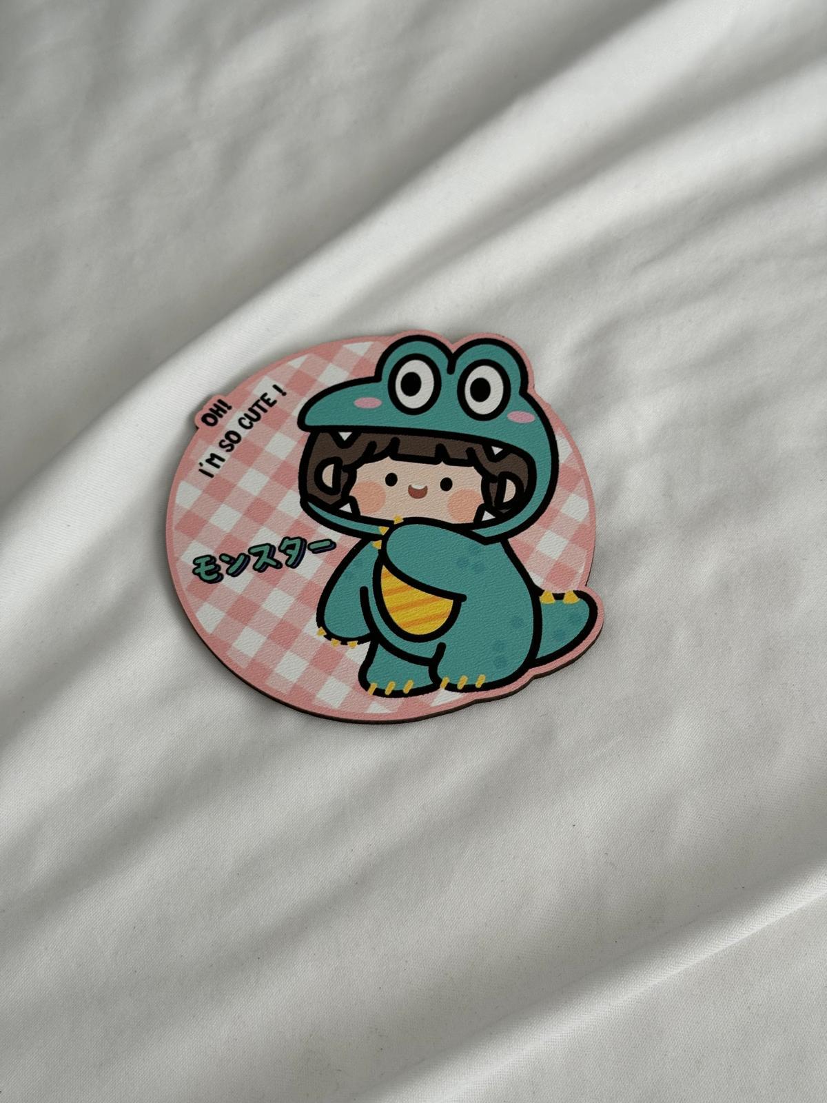 Kawaii Frog Girl Bardak Altlığı