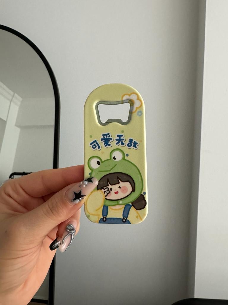 Kawaii Frog Girl Magnetli Kapak Açacağı
