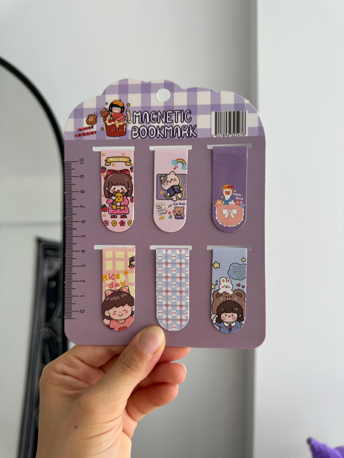 Kawaii Magnetic Bookmark / Kitap Ayracı 6lı Set