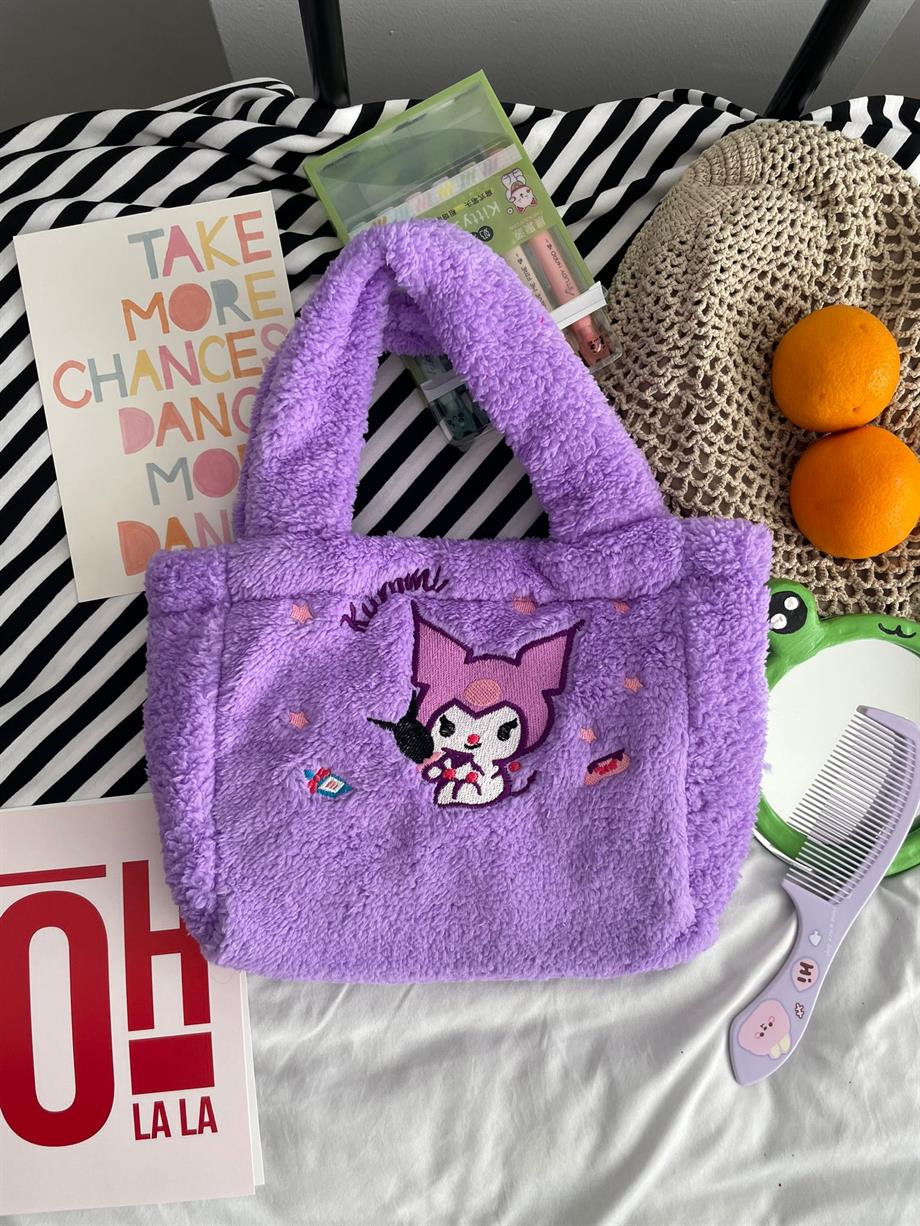 Kawaii Purple Rabbit Peluş Çanta