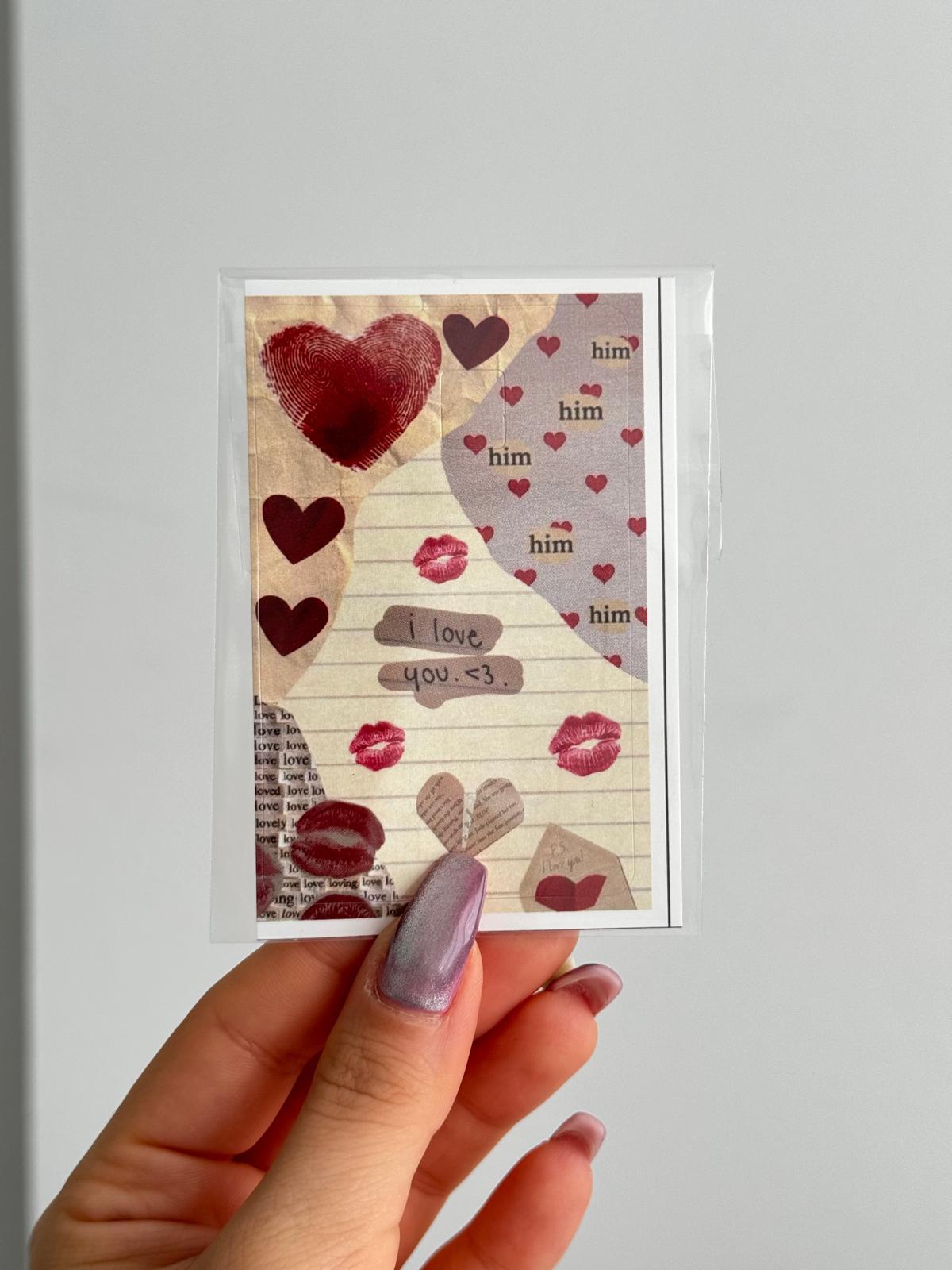 Kiss Love Kart Kaplama Sticker