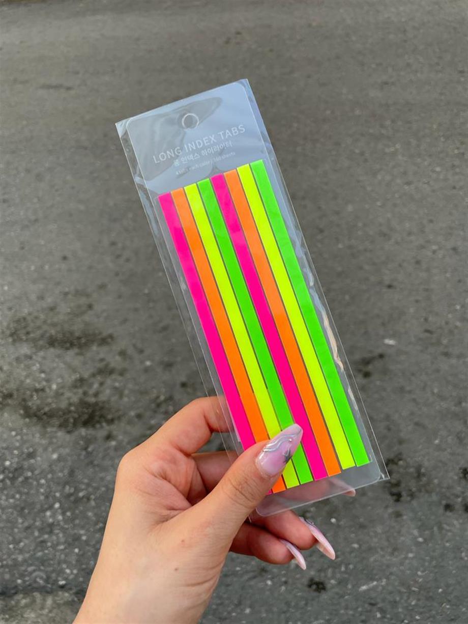 Kitap ve Sayfa İşaretleyici Şeffaf Çoklu Post It Seti