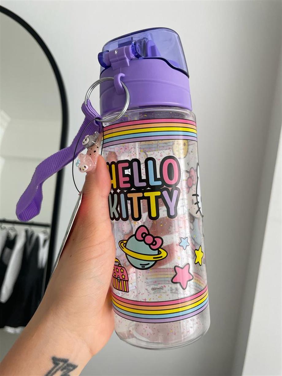 Kitty Mor Desenli Su Matarası