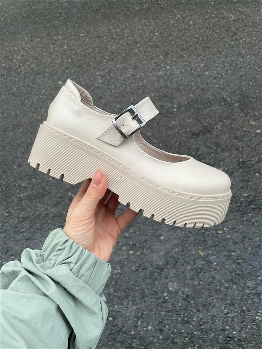 Krem Lolita Ayakkabı