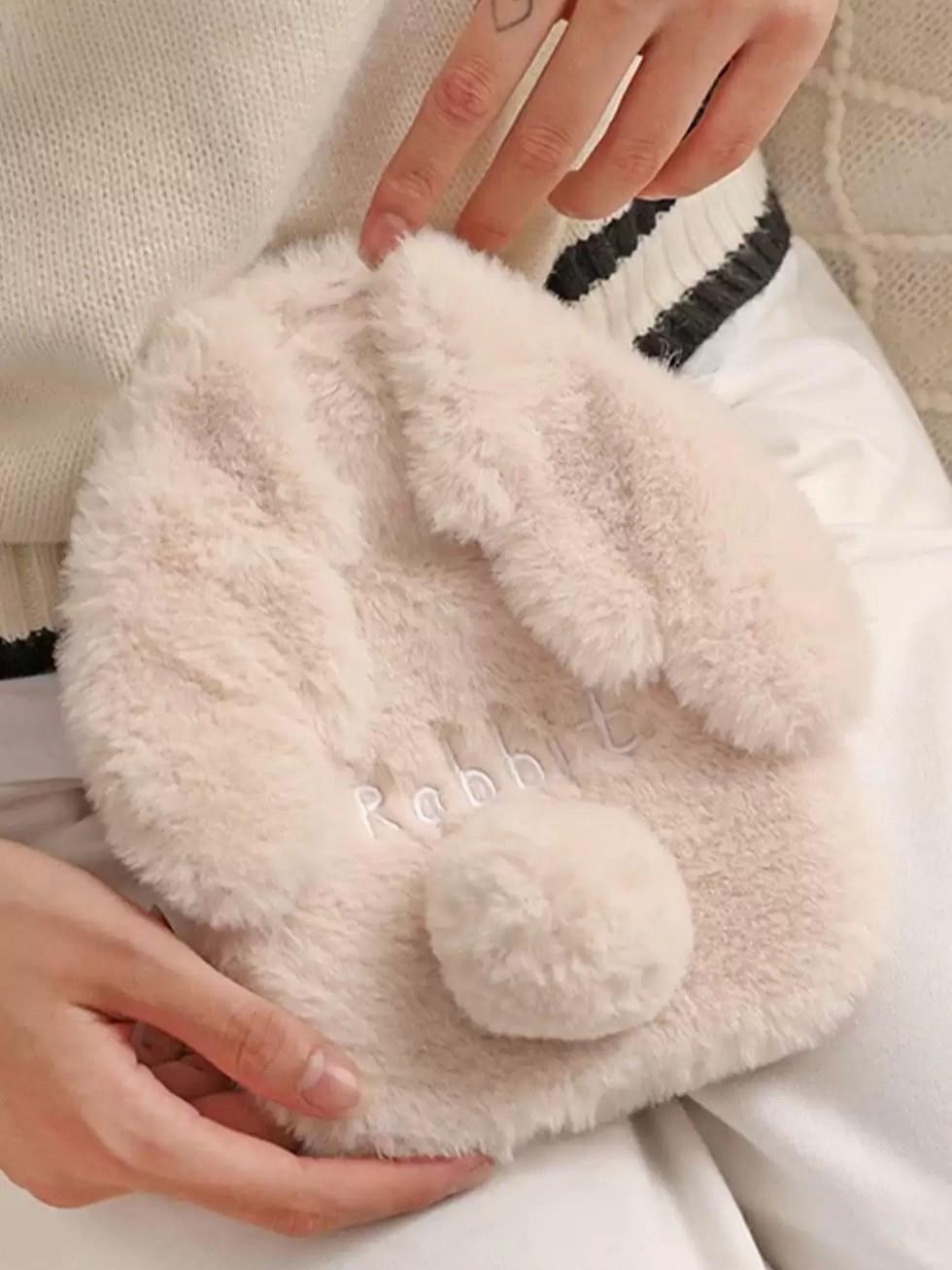 Krem Rabbit Peluş Sıcak Su Torbası