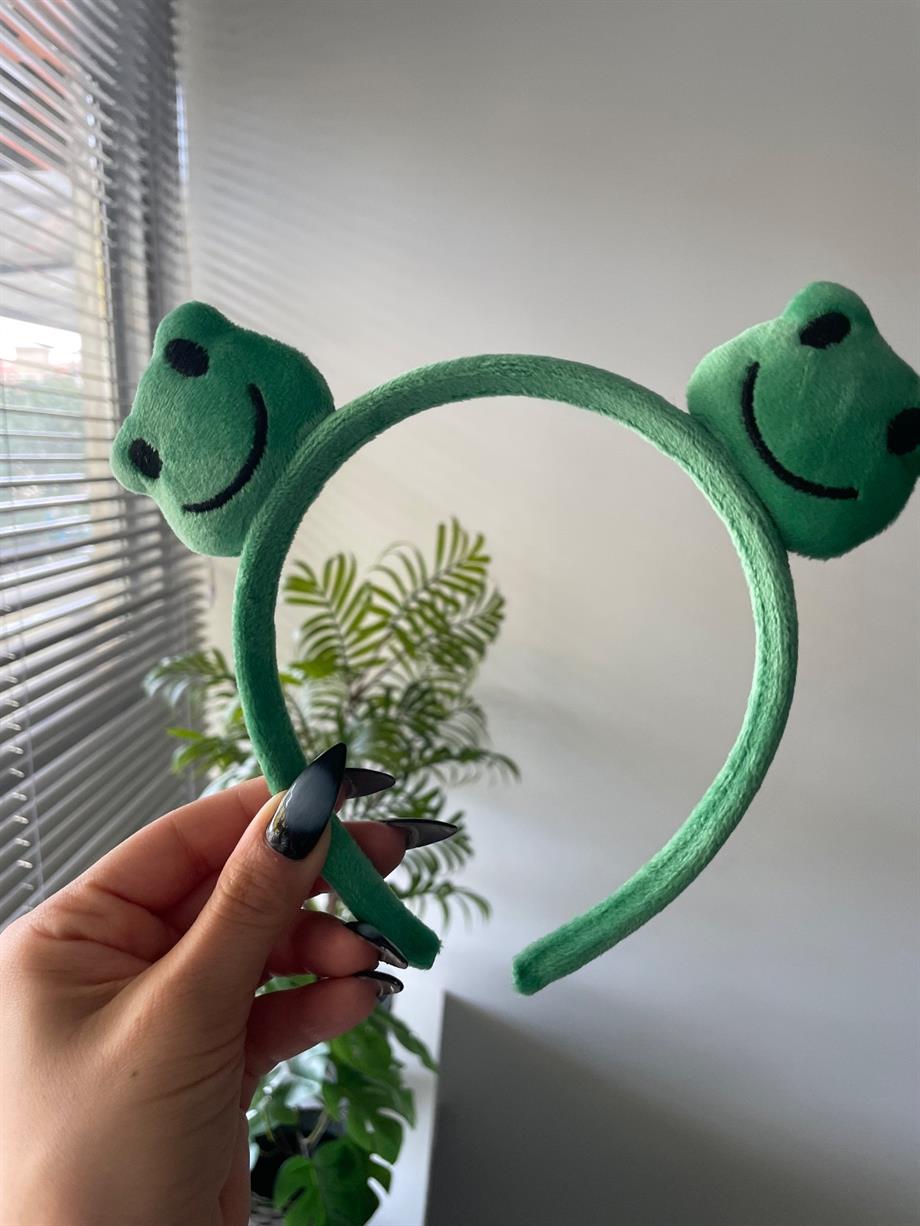 Kurbağalı Peluş Taç 