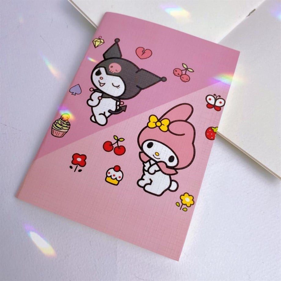 Kuromi and Melody Mini Çizgisiz Defter