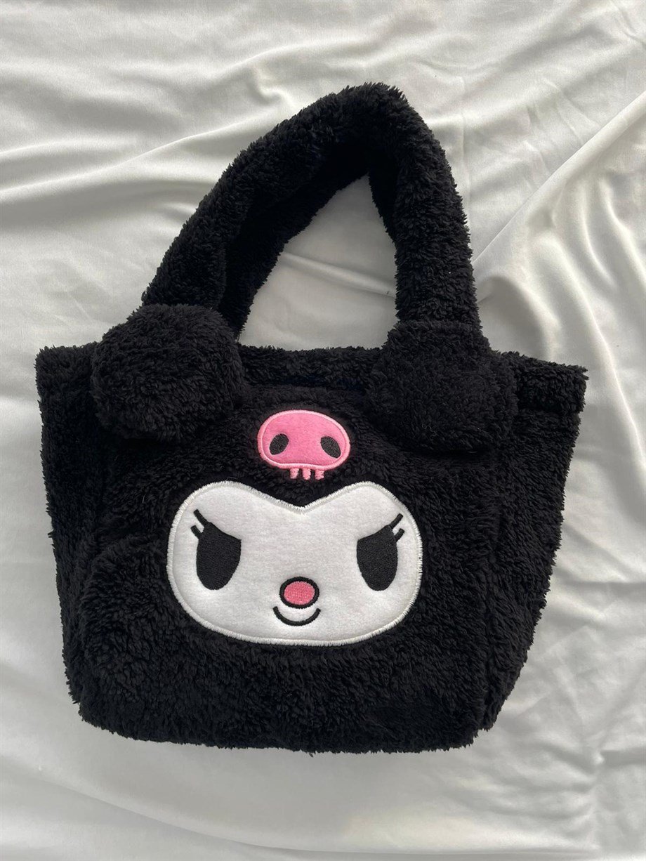 Kuromi Peluş Çanta Siyah