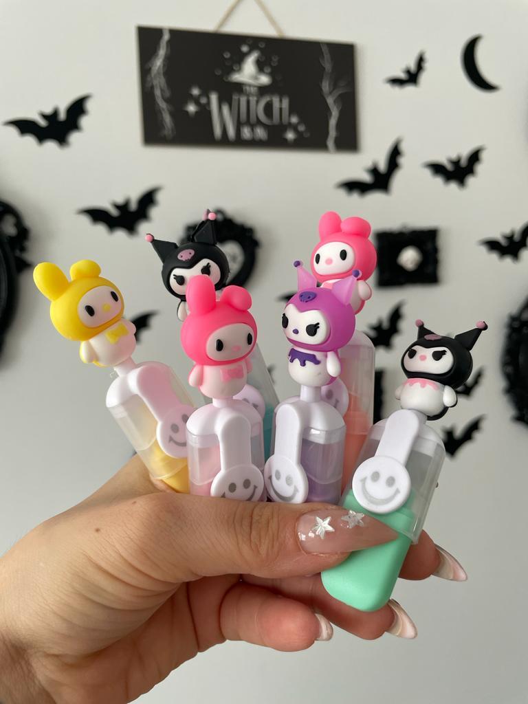 Kuromi Şeffaf Çantalı 6lı İşaretleme Kalem Seti