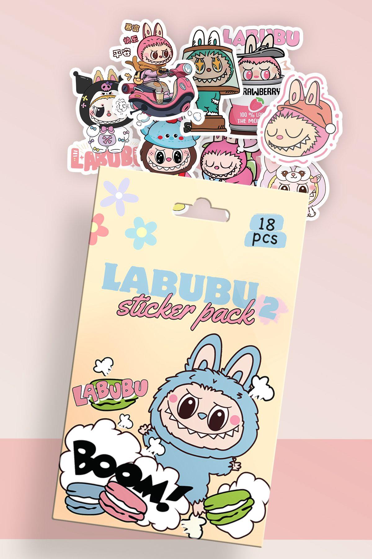 Labubu 2 Kutulu Sticker Set 18'li