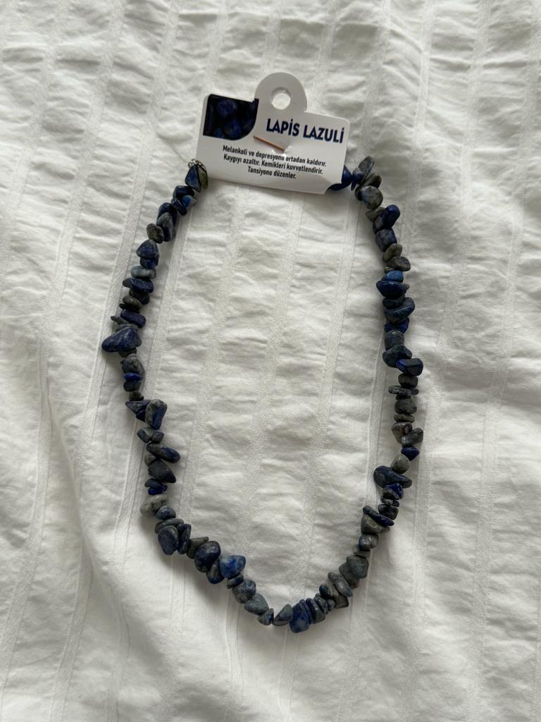 Lapis Lazuli Kırık Doğaltaş Kolye