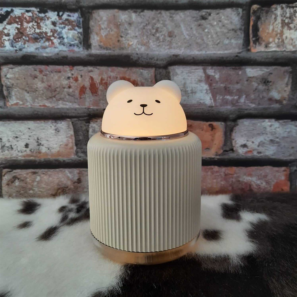 Led Işıklı Sevimli Ayı Hava Nemlendirici Gece Lambası