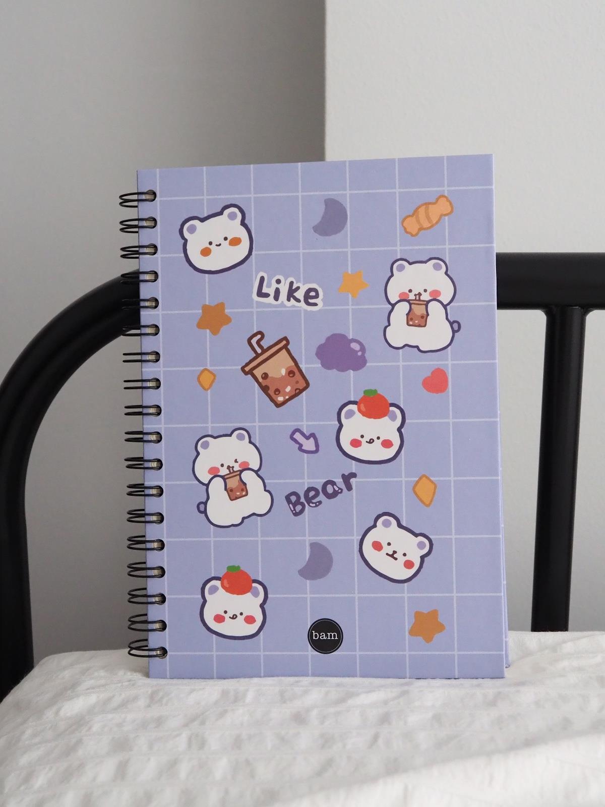 Like Bear Tasarımlı Spiralli Defter