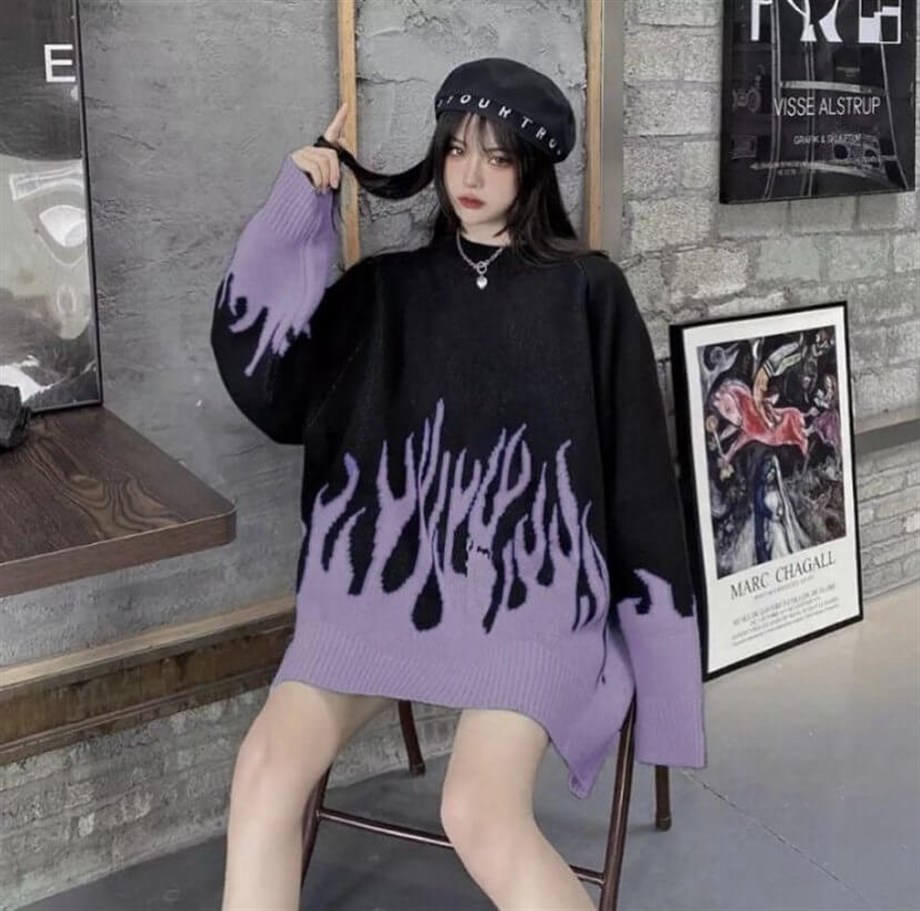 Lila Flame Oversize Kazak