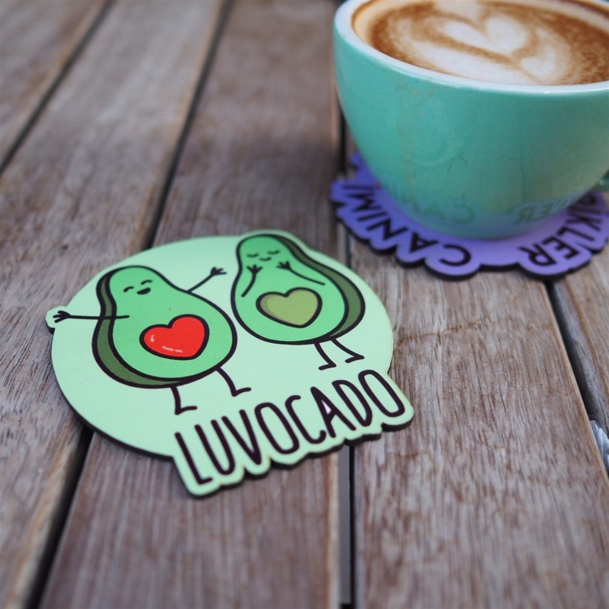 Luvocado Ahşap Bardak Altlığı