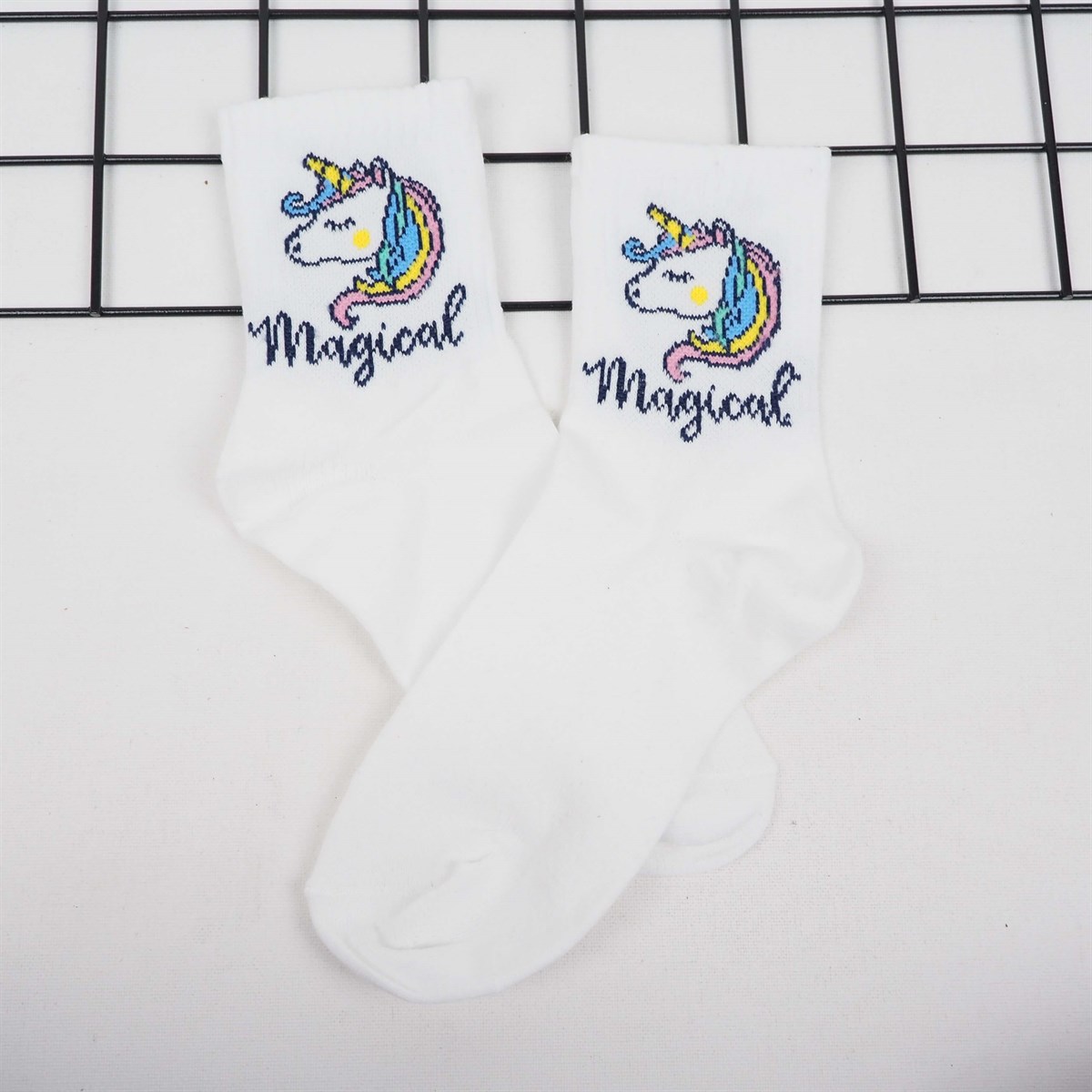 Magical Unicorn Beyaz Çorap