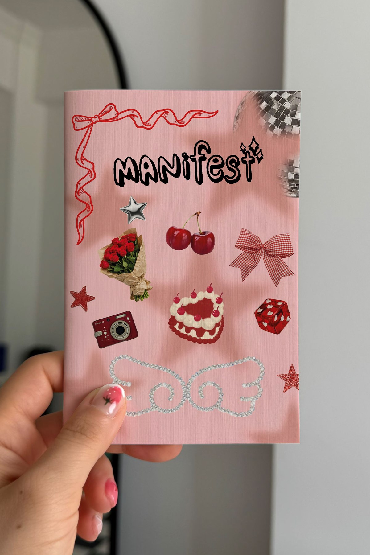 Manifest Kırmızı Mini Çizgisiz Defter