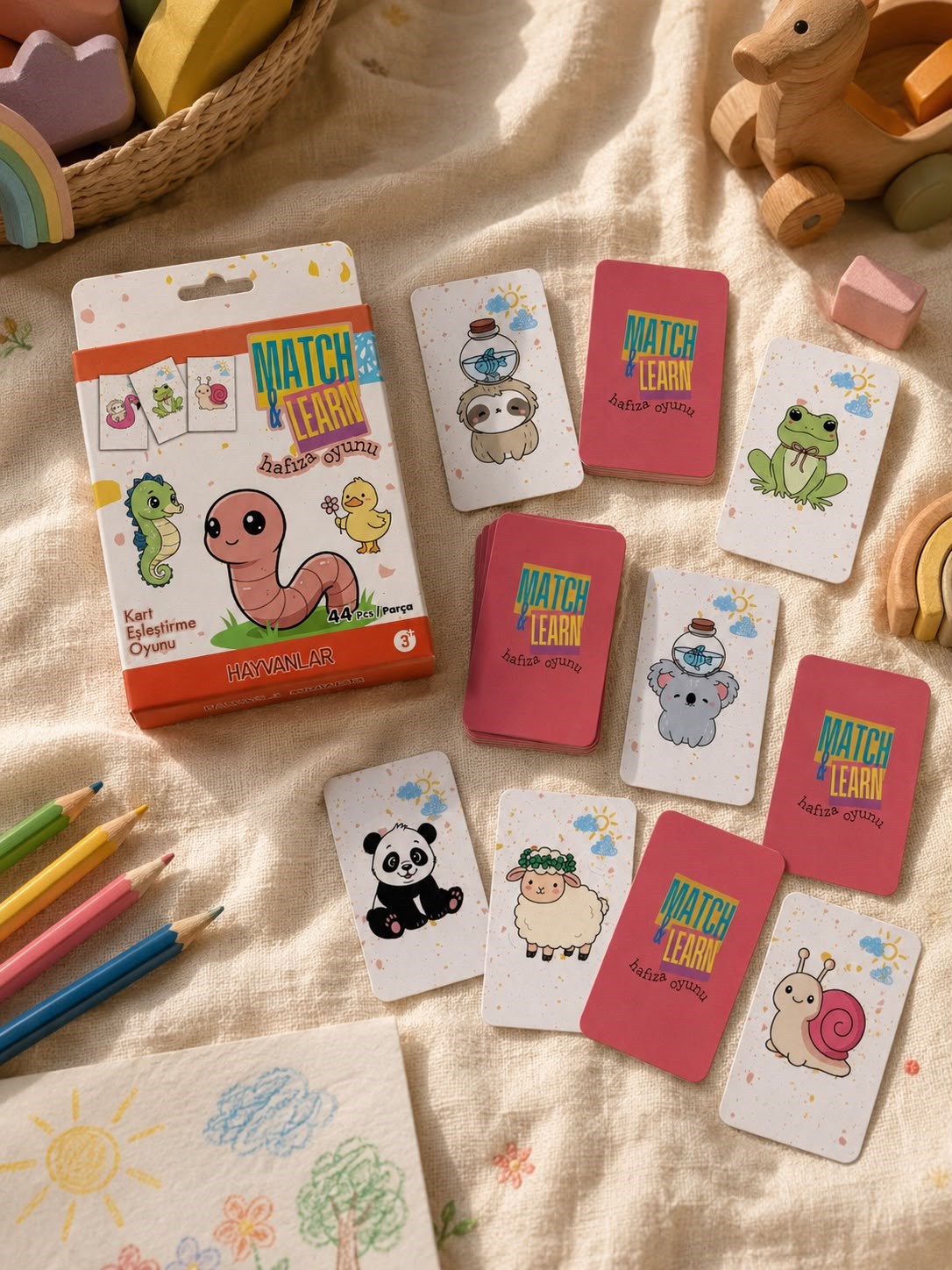 Match Learn Kart Eşleştirme Oyunu Hayvanlar