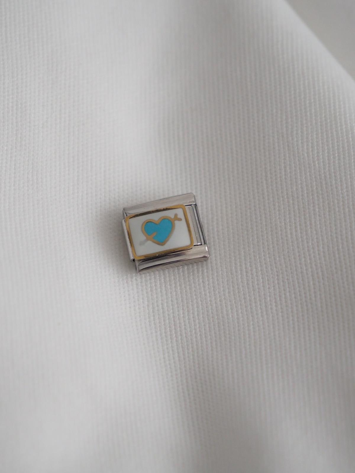 Mavi Eros Kalp İtalyan Charm