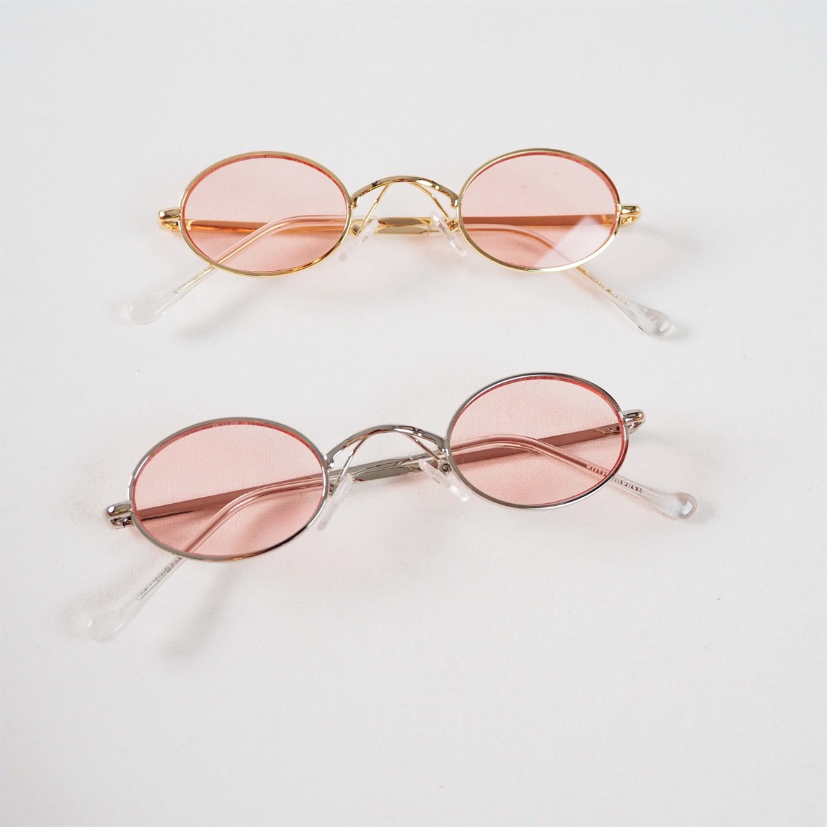 Metal Çerçeveli Oval Güneş Gözlüğü Silver Pink