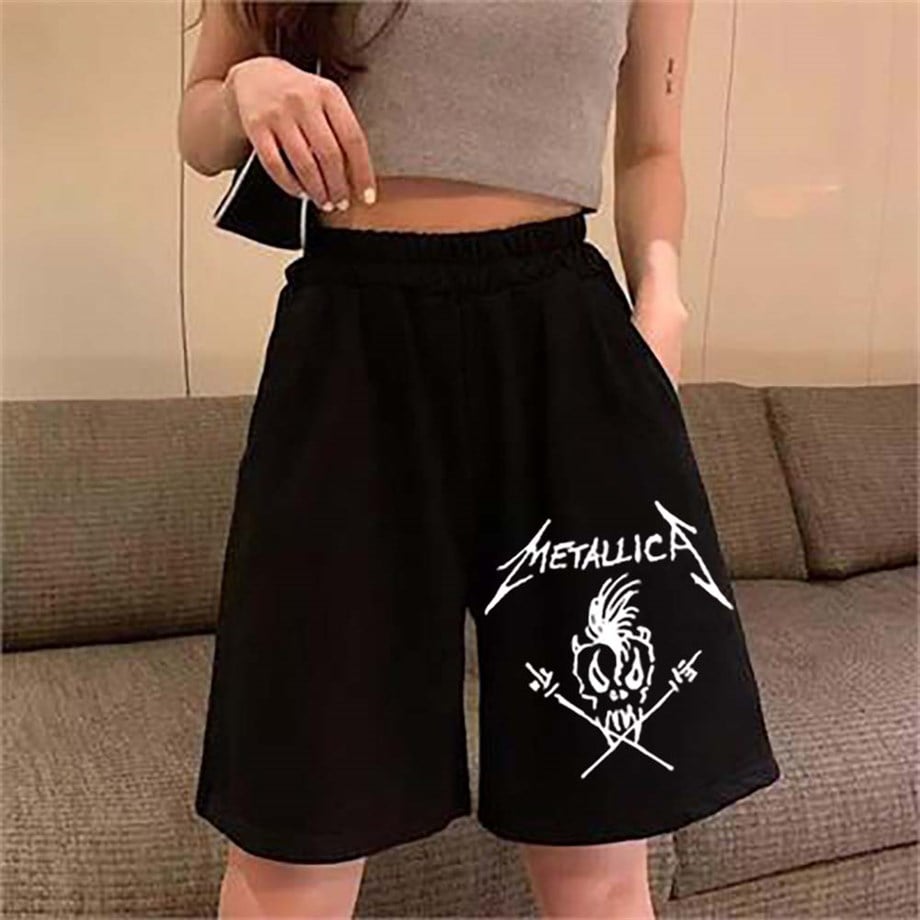 Metallica Siyah Penye Unisex Şort
