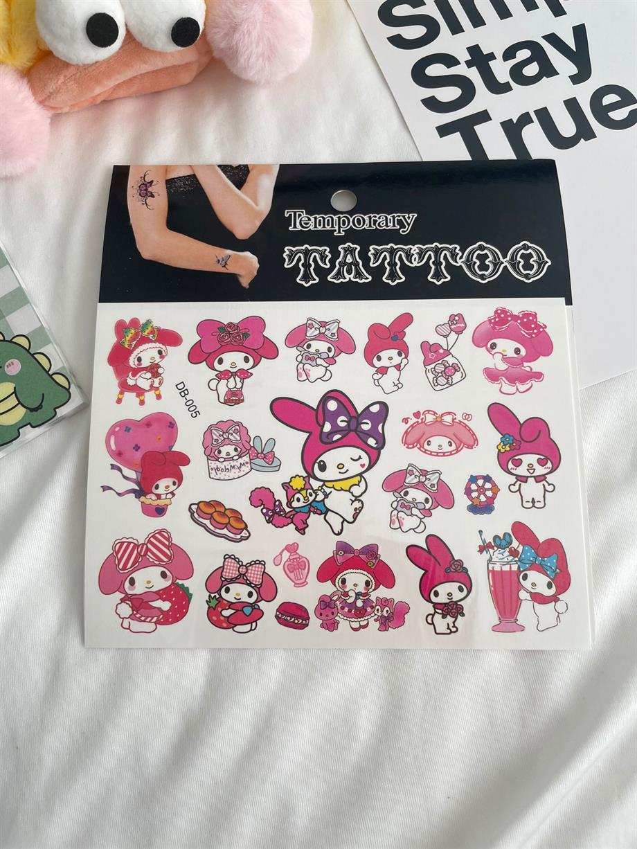 My Melody Çoklu Geçici Dövme Seti