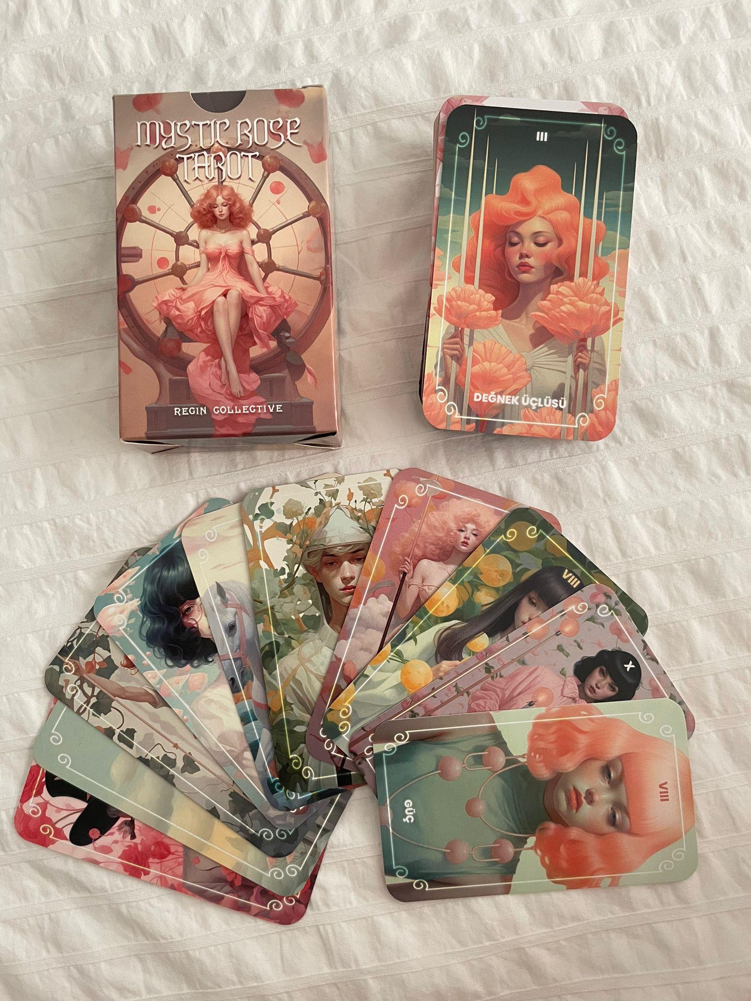Mystic Rose Tarot Destesi ve Başlangıç Tarot Kitabı