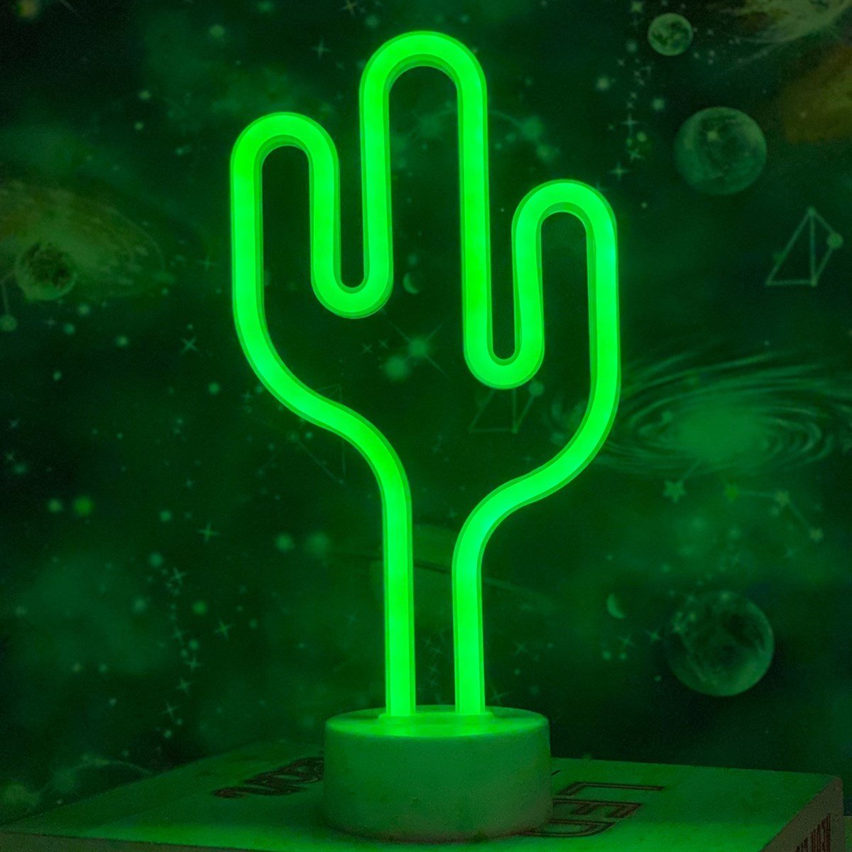 Neon Kaktüs Lamba