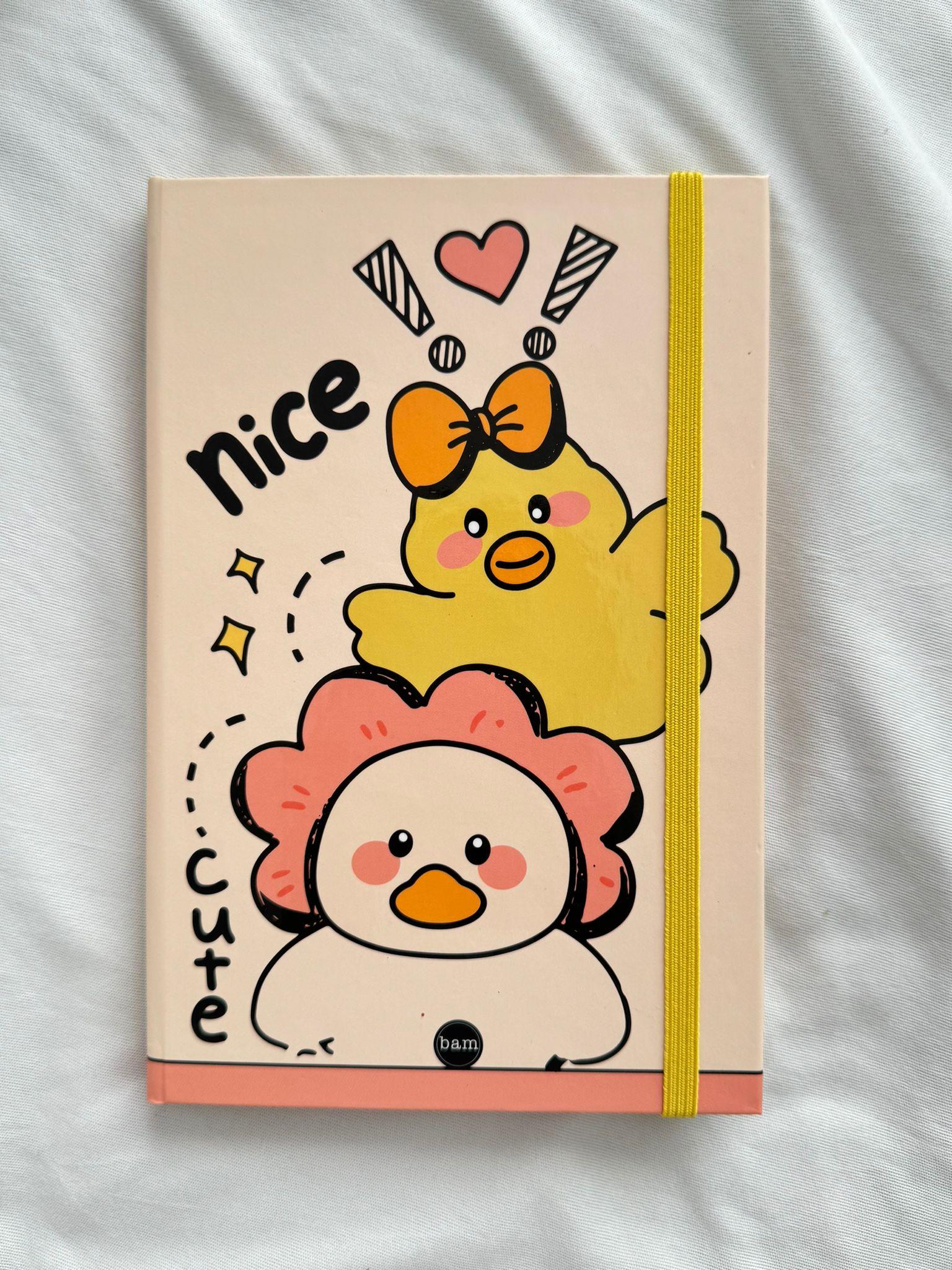 Nice Cute Lastikli Sert Kapak Defter