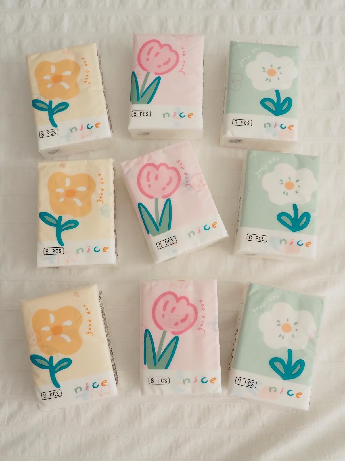 Nice Flowers Desenli Peçete 9lu Paket