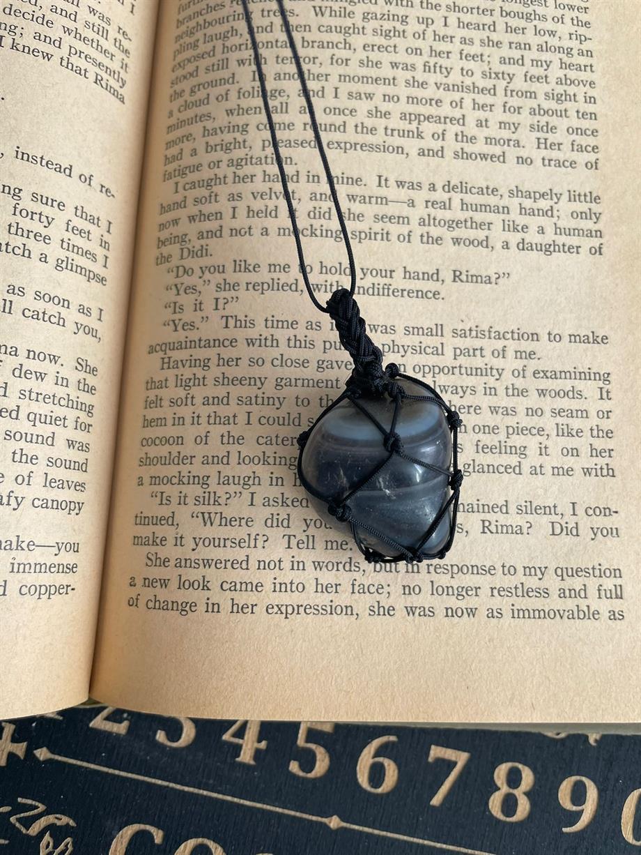 Örgü Fileli Doğal Taş Kolye Akik