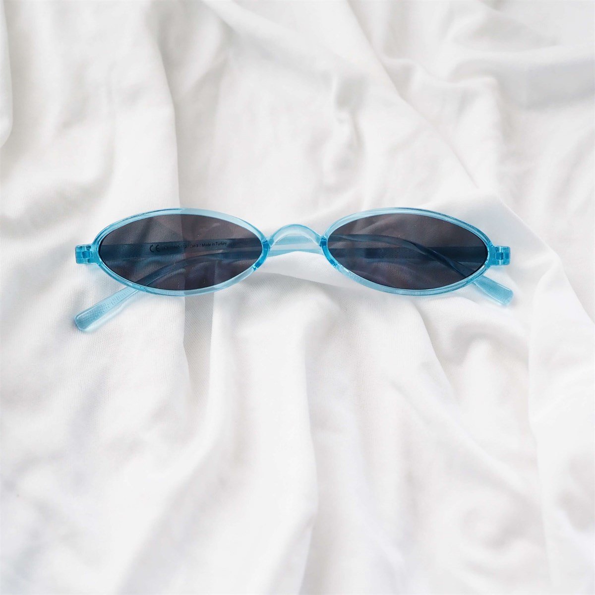 Oval Mini Çerçeve Güneş Gözlüğü Blue Black