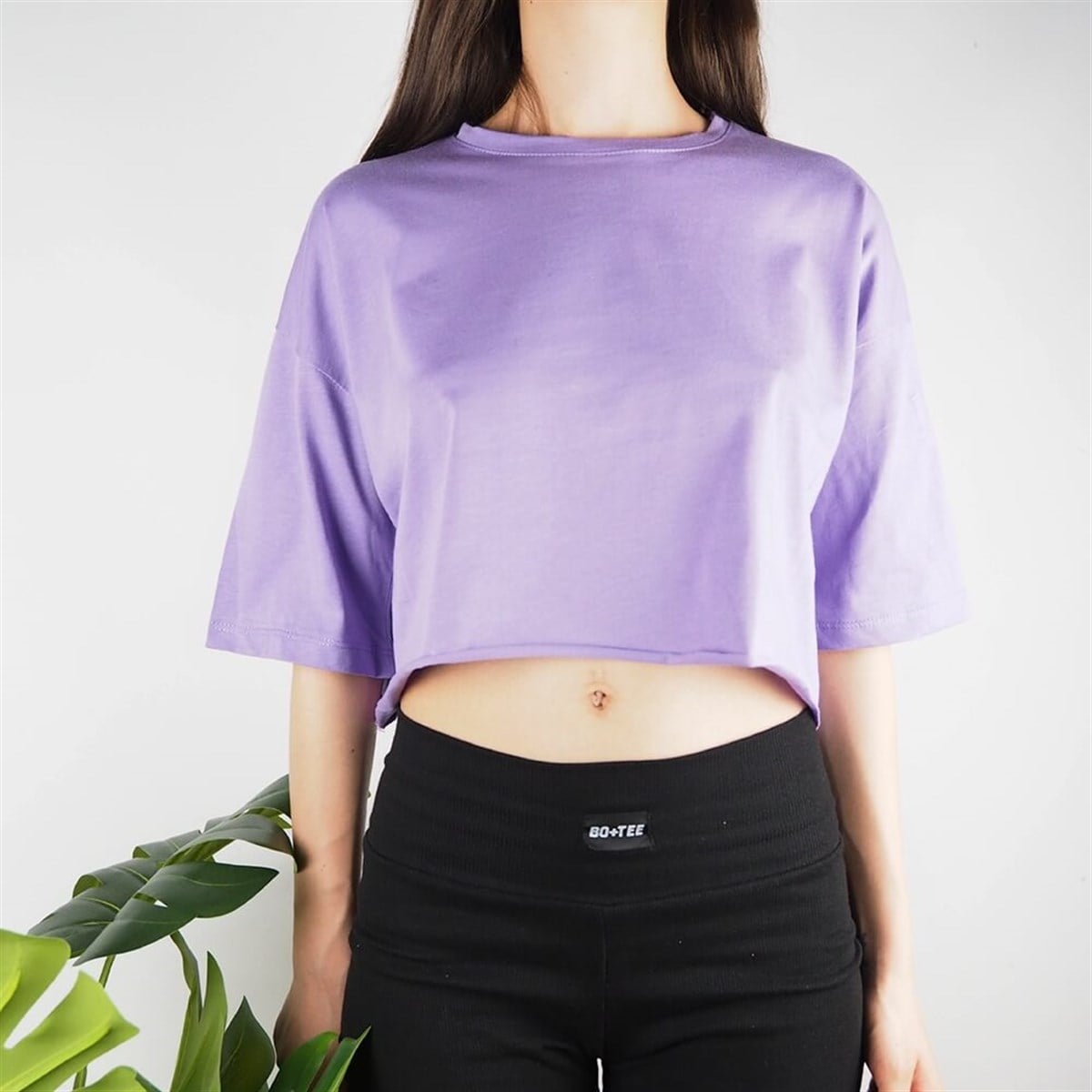 Oversize Crop Lila T-shirt