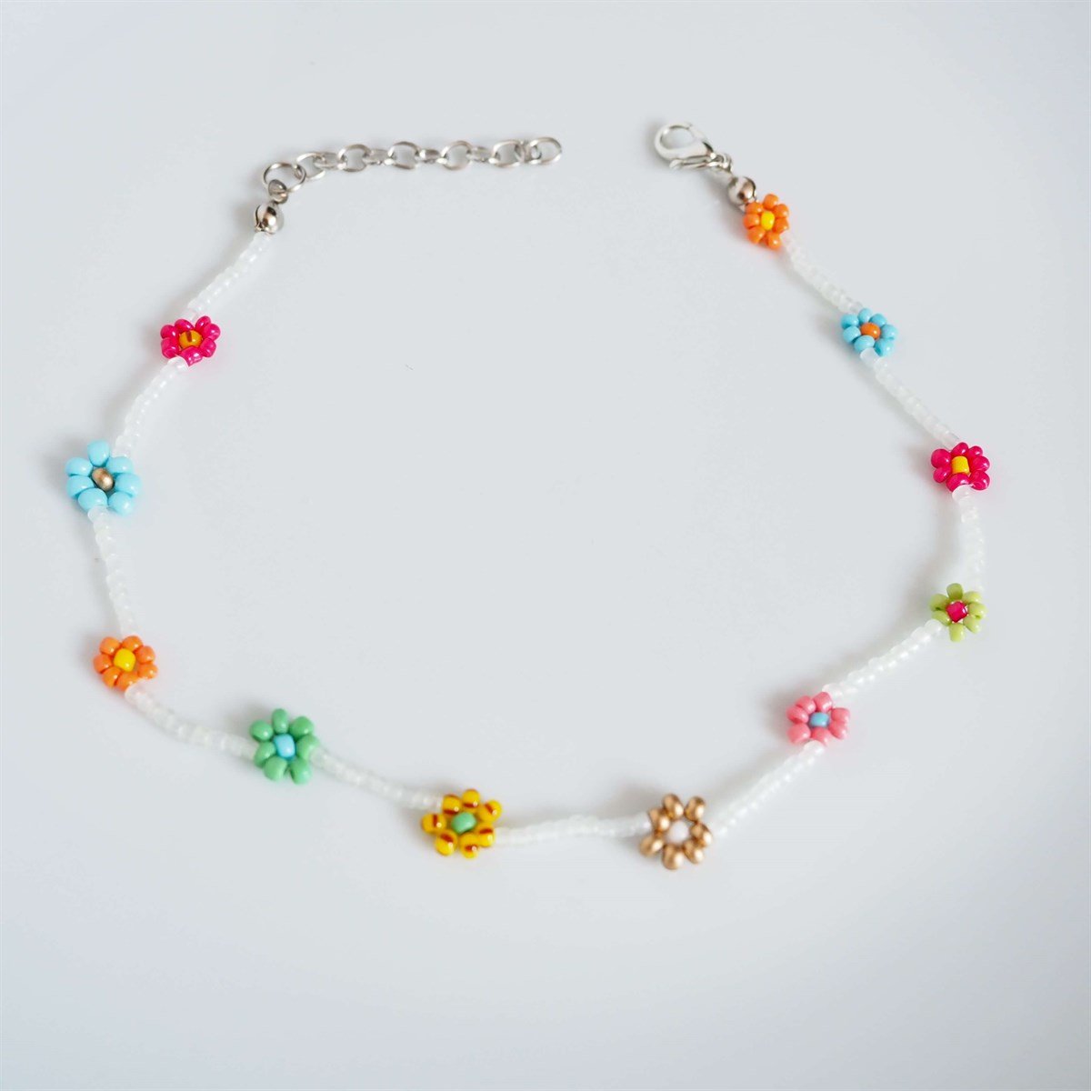 Papatya Boncuk Kolye I Handmade