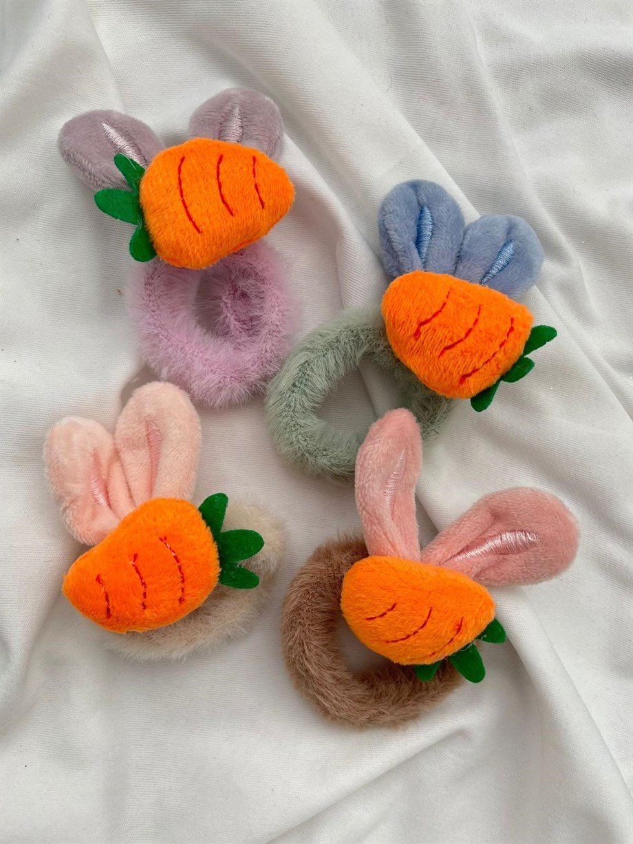Peluş Havuç Lastik Toka