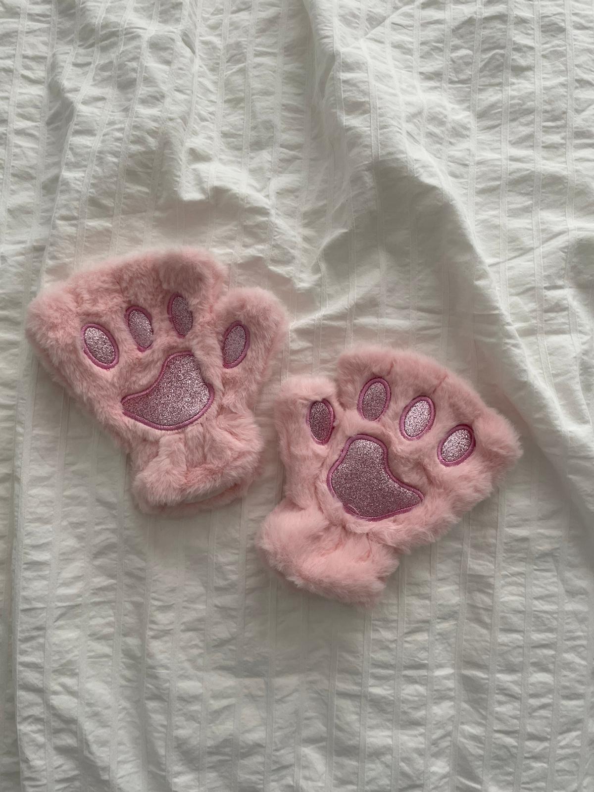 Pembe Extra Soft Simli Pati Eldiven