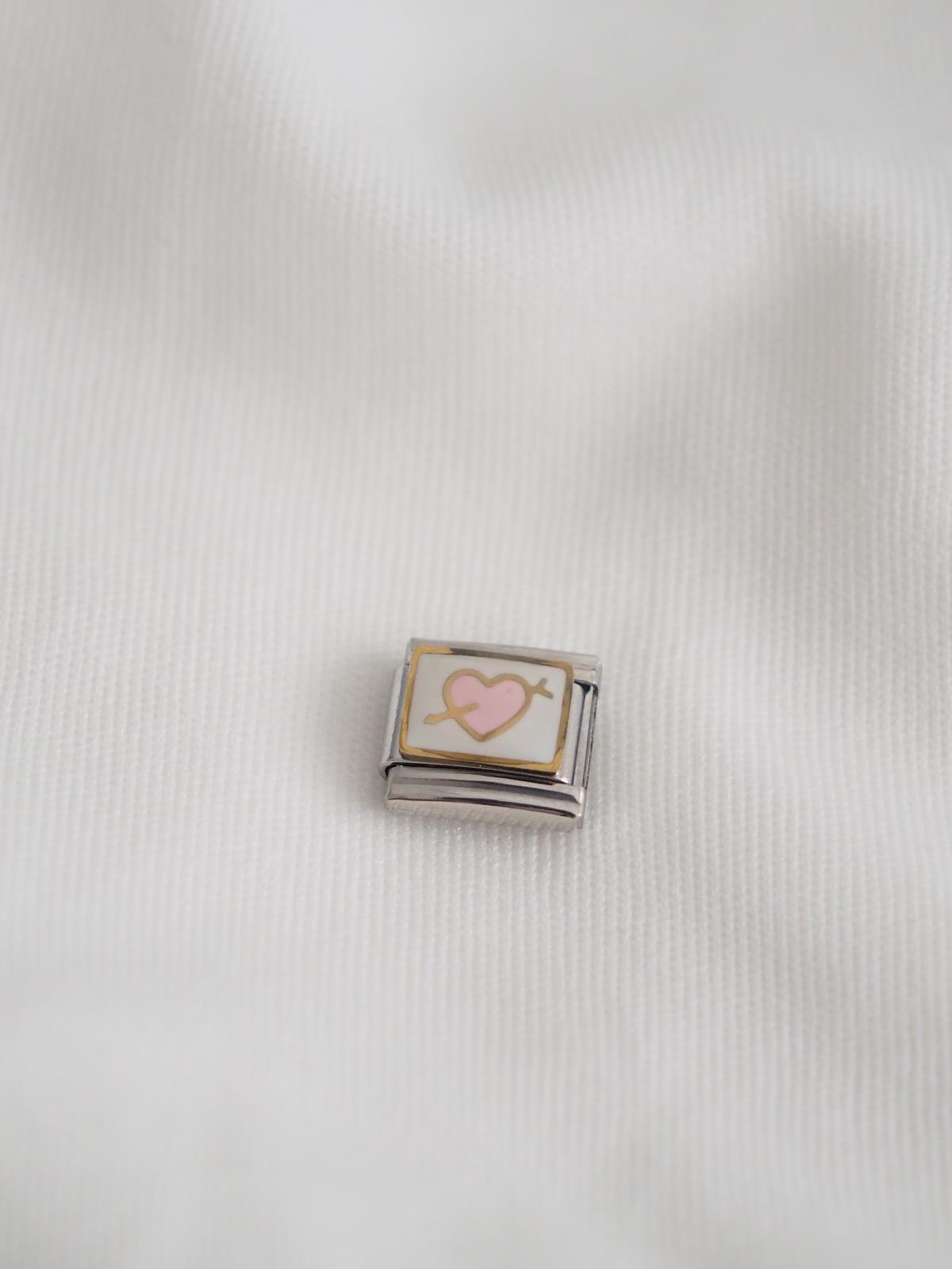 Pembe Kalp Ok İtalyan Charm