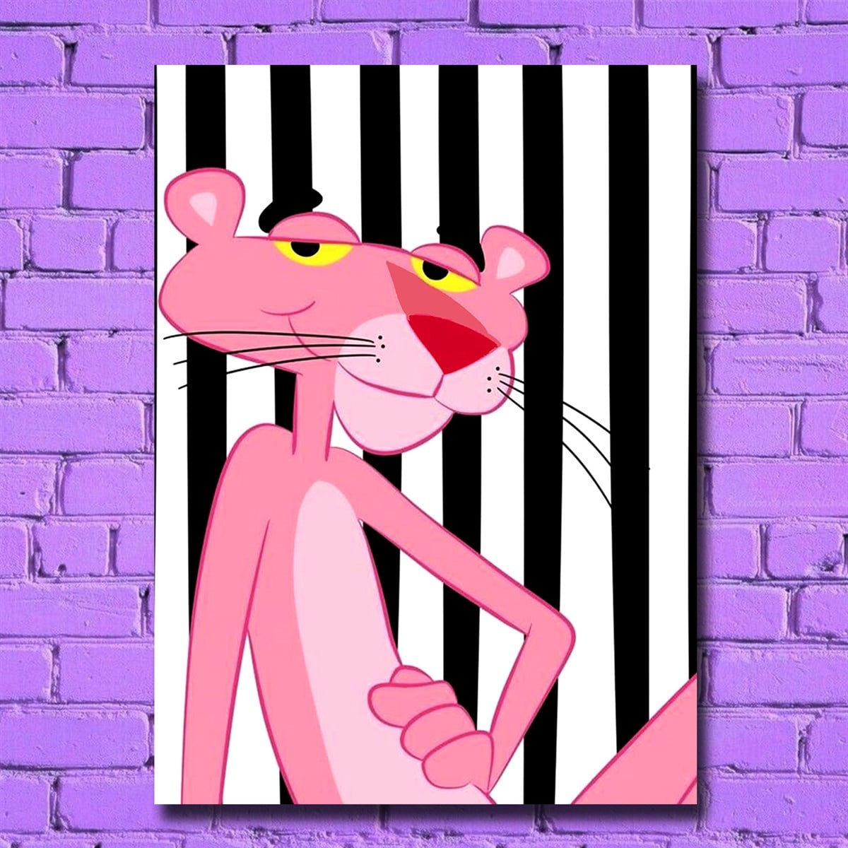 Pembe Panter Ahşap Poster