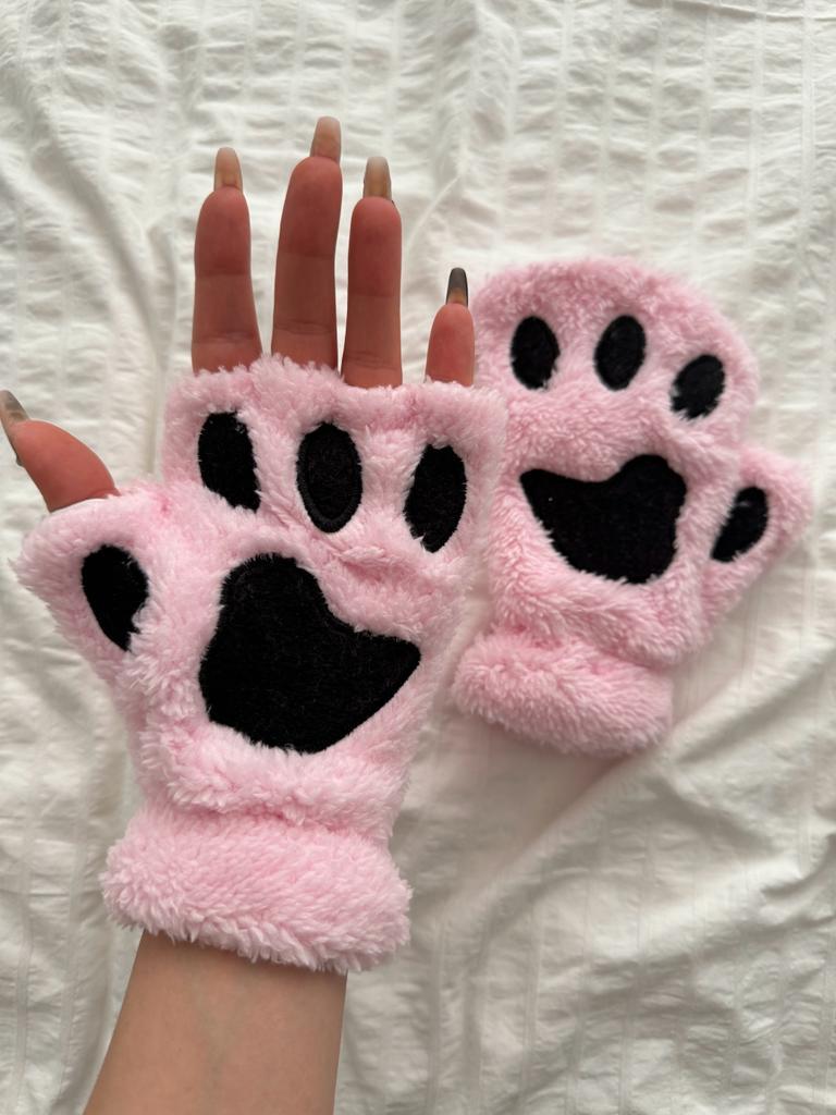 Pembe Siyah Pati Eldiven 