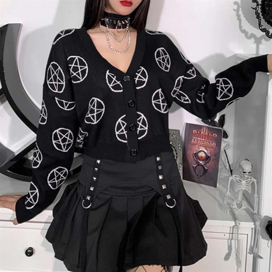 Pentagram Desenli Hırka