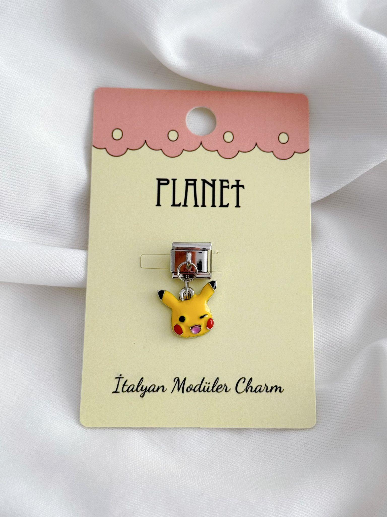 Pikachu Face Sallantılı Kartlı İtalyan Charm