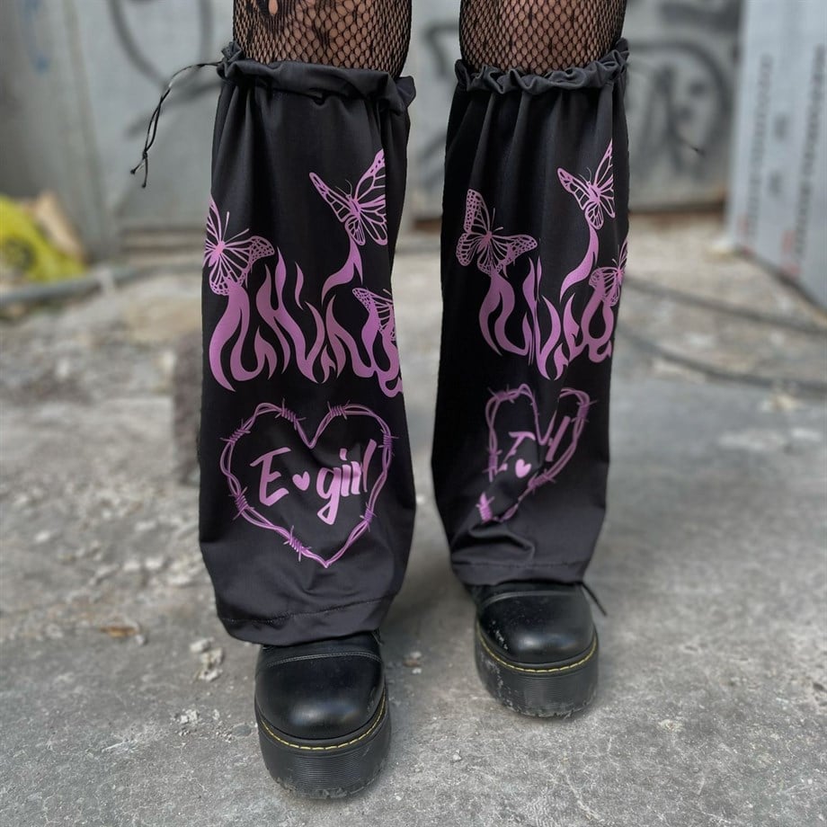 Pink Fire E-girl Leg Warmer Tozluk