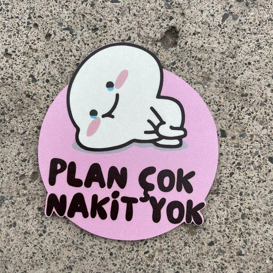 Plan Çok Nakit Yok Bardak Altlığı