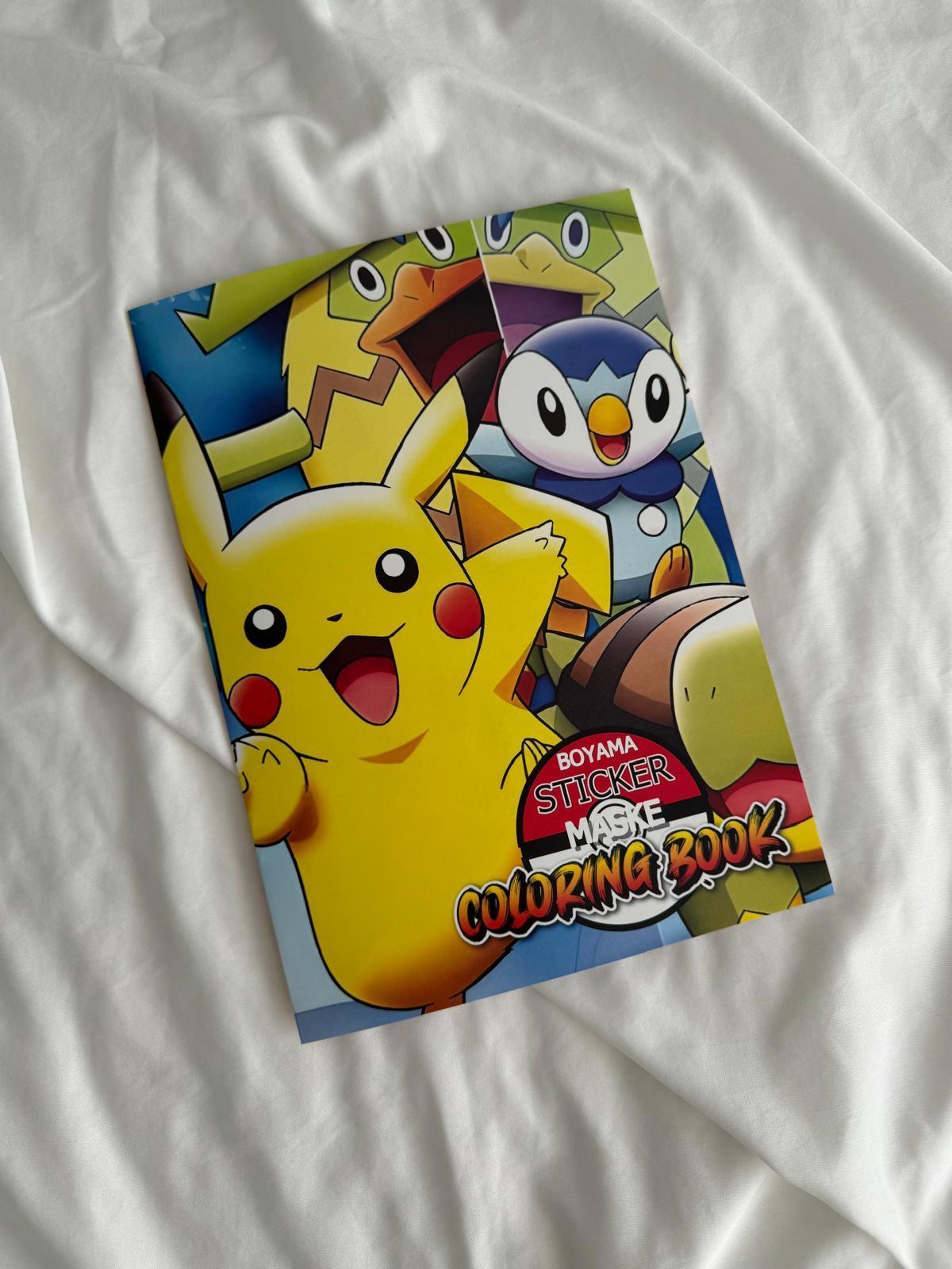 Pokemon Boyama Kitabı Sticker Hediyeli