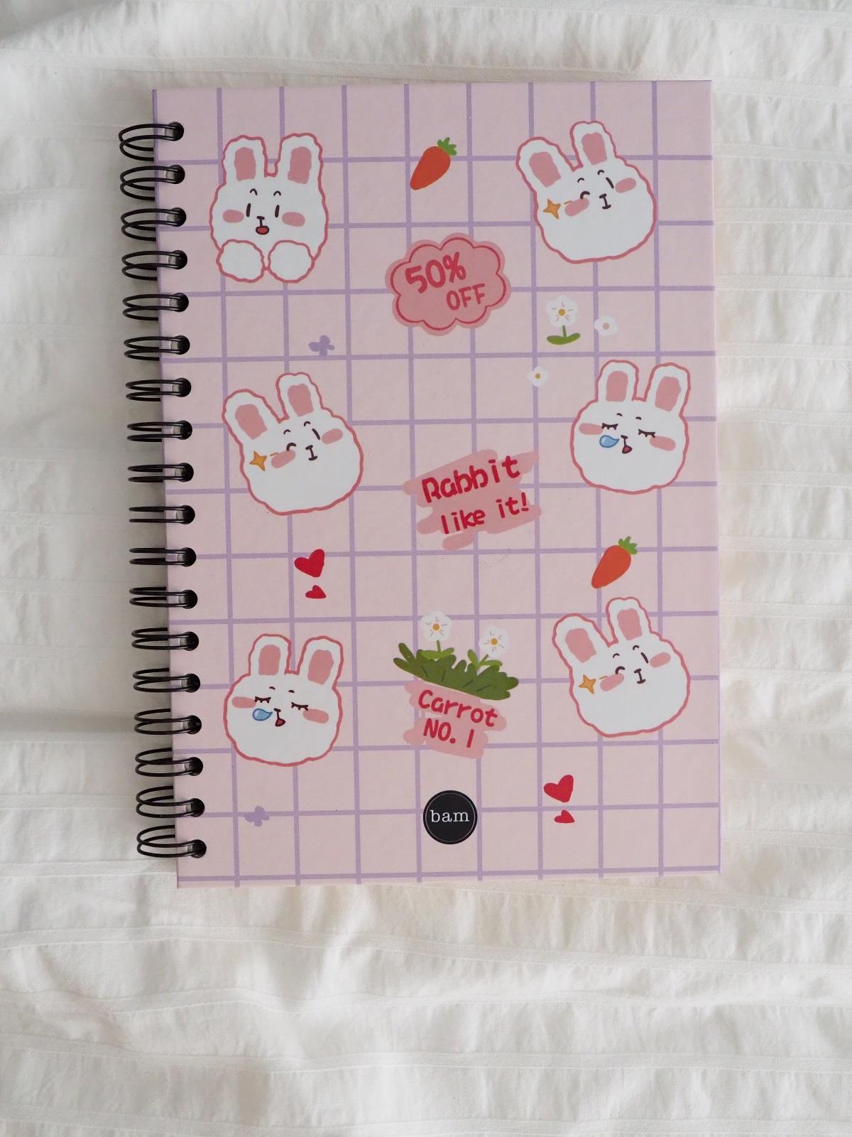 Rabbit Like It Tasarımlı Spiralli Defter