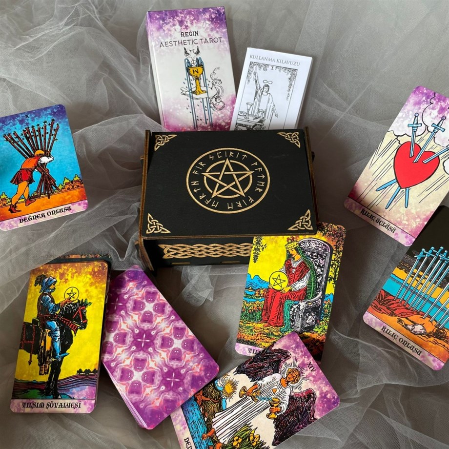 REGIN AHŞAP KUTULU AESTHETIC TAROT DESTESİ V2