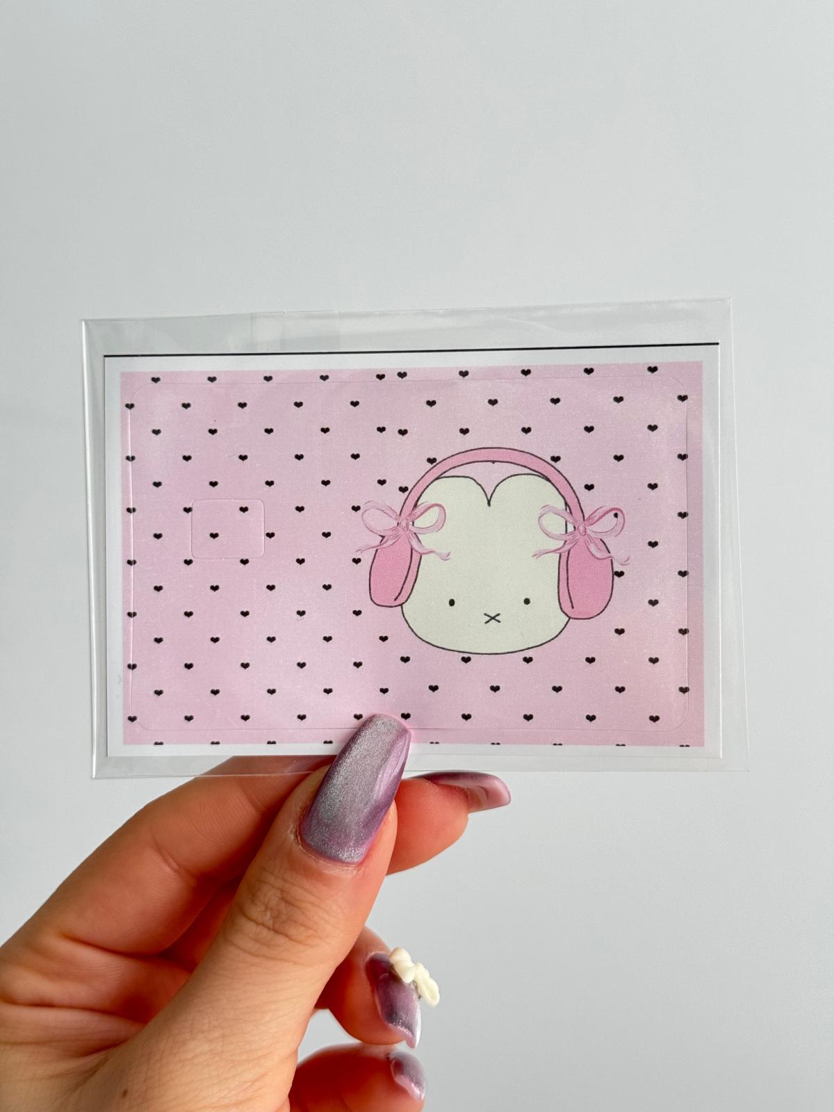 Ribbon Bunny Kart Kaplama Sticker